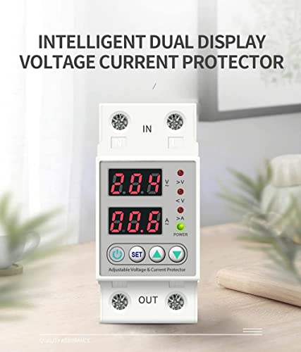 amiciSmart Automatic Over/Under Voltage and Over Load Protection (Adjustable Setting) with Auto Re-connect LED Display Standard Din-Rail Mounted Single Phase 220V, 63A (13.8kW) - Image 2