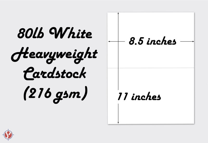 S Superfine Printing Blank Half Fold Greeting Cards - 8.5 x 5.5 Inch Heavyweight White Card Stock Paper - for Birthday, Wedding, Holiday, Anniversary Invitations, and All Occasions - Bulk Pack of 100 Cards - Image 5