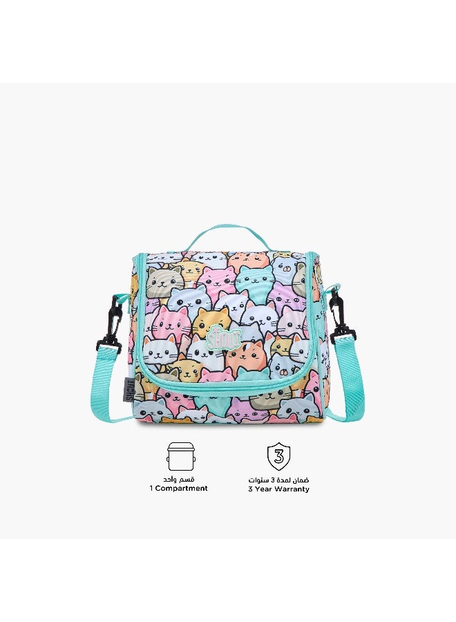 Shout Cat Print Lunch Bag for Kids - Image 4
