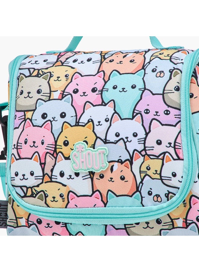 Shout Cat Print Lunch Bag for Kids - Image 5
