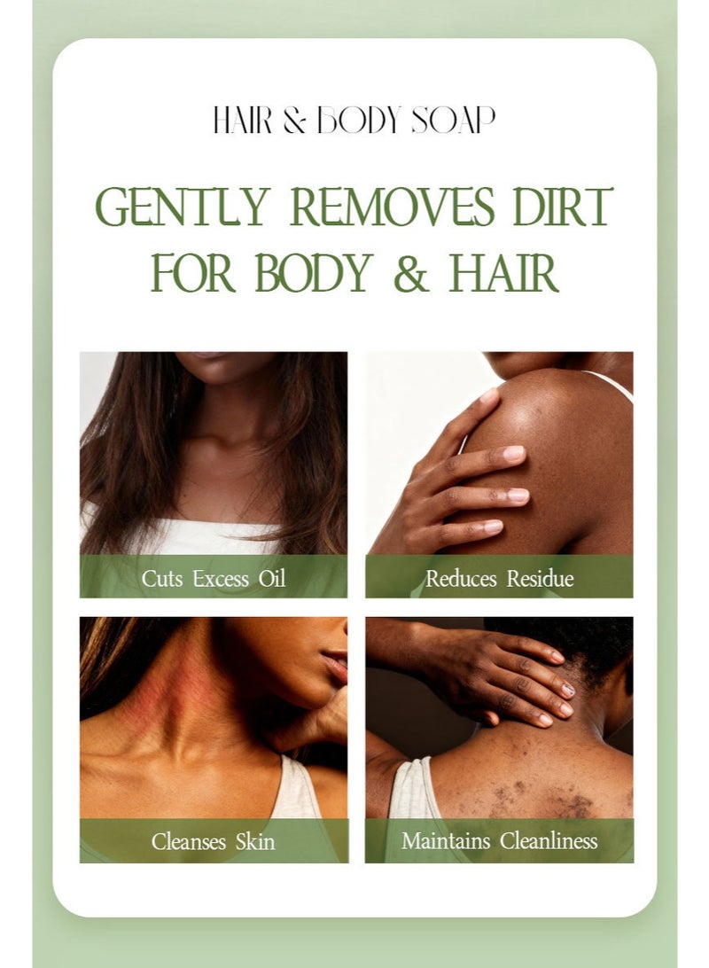 FORMBO's newly upgraded pine rosemary soap is perfect for shampooing, bathing, and two-in-one use. - Image 3