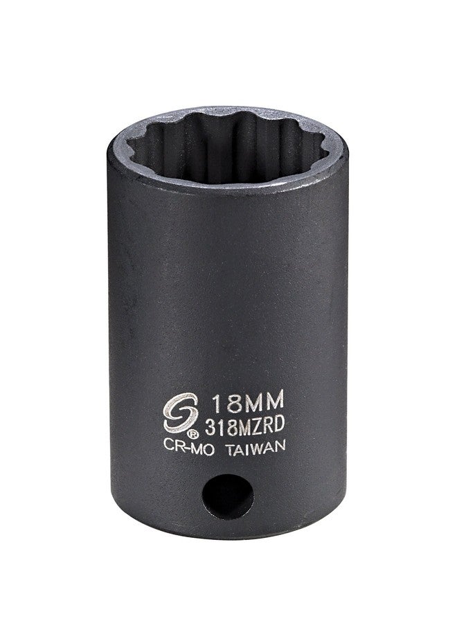 Sunex Tools - 3/8 DR. 18MM 12PT SEMI-DEEP IMPACT SOCKET - Image 1