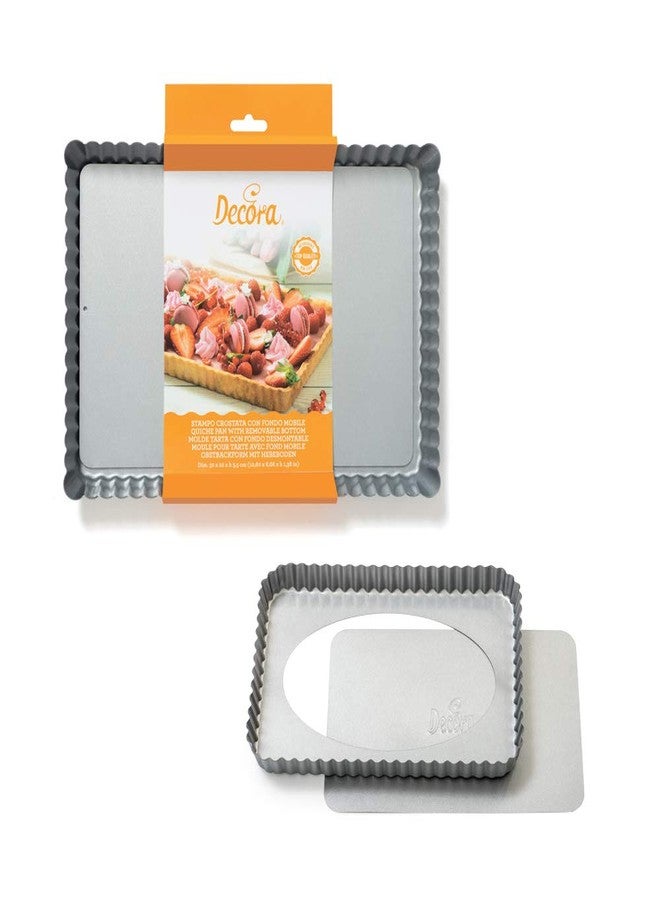 DECORA Non-Stick Tart PAN 32 X 22 X 3,5 cm W/Removable Bottom - Image 1