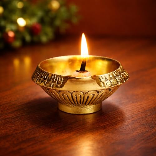 CHHARIYA CRAFTS Metal Lord Ganesh Reading Ramayana Statue Ganpati Sitting on Chair with Kuber Diya Idol for Home Office and Gifts Decor Corporate Gifts Decorative Showpiece - 14 cm (Metal, Gold) - Image 5
