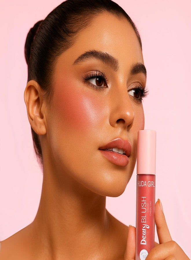 HUDA GIRL Bright Cherry Liquid Blusher for Cheeks - Lightweight, Long-Lasting Blush for Face Makeup, Easy to Apply, Natural Finish - Ideal for Women and Girl - Image 4