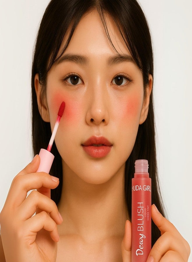 HUDA GIRL Bright Cherry Liquid Blusher for Cheeks - Lightweight, Long-Lasting Blush for Face Makeup, Easy to Apply, Natural Finish - Ideal for Women and Girl - Image 5
