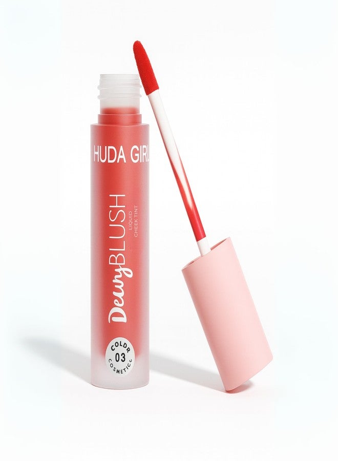 HUDA GIRL Bright Cherry Liquid Blusher for Cheeks - Lightweight, Long-Lasting Blush for Face Makeup, Easy to Apply, Natural Finish - Ideal for Women and Girl - Image 3