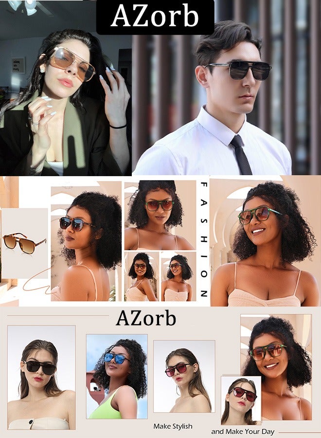 AZorb 70s Aviator Sunglasses Women Men Fashion Square Frame Sun Glassess Men's Ladies Sunglasses Accessories Vintage Sunglass for UV400 Protection Shades Pink - Image 3