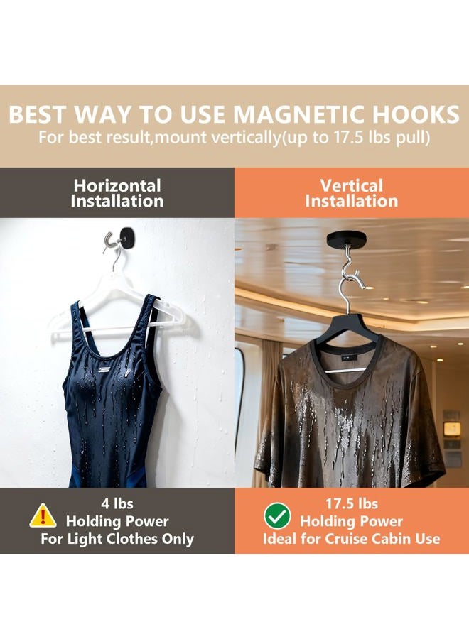 Esoes Magnetic Clothesline for Cruise Ship Cabin Approved, Rubber Coated Non-Scratch Strong Magnets, Portable Travel Clothesline for Cruise Ship, Indoor, RV and Camping - Image 4