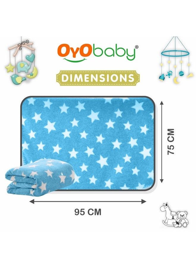 OYO BABY Baby Blankets New Born Babies ; Baby Combo Super Soft Baby Wrapper Baby Sleeping Bag For Baby Boys Baby Girls Babies (06 Months Fleece Skin Friendly Star Dark Blue & Pink)  - Image 4