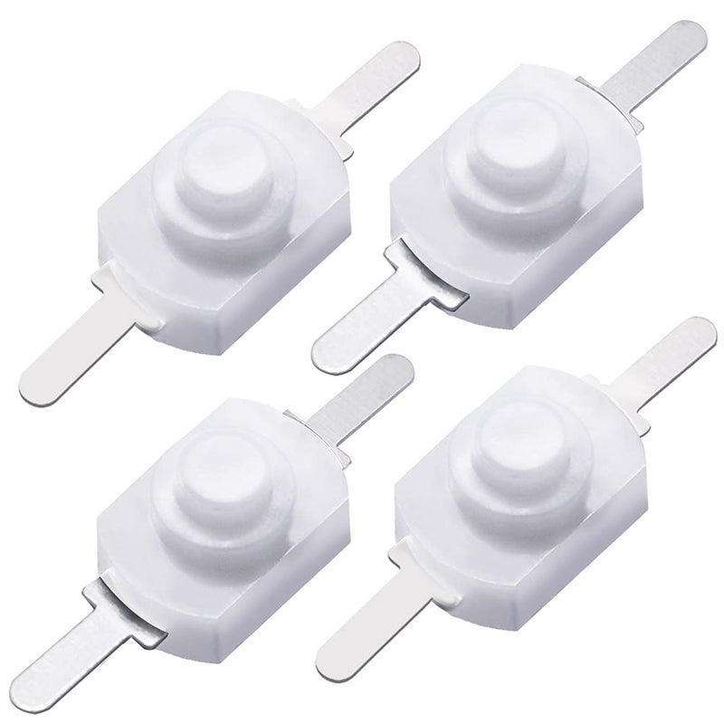 mxuteuk 50pcs White Self-Lock Micro Push Button Switch DC 30V 1A for SMD Flashlight Type Light Lamp Wall Outlet Latching mini on/Off Switch W-1208 - Image 1