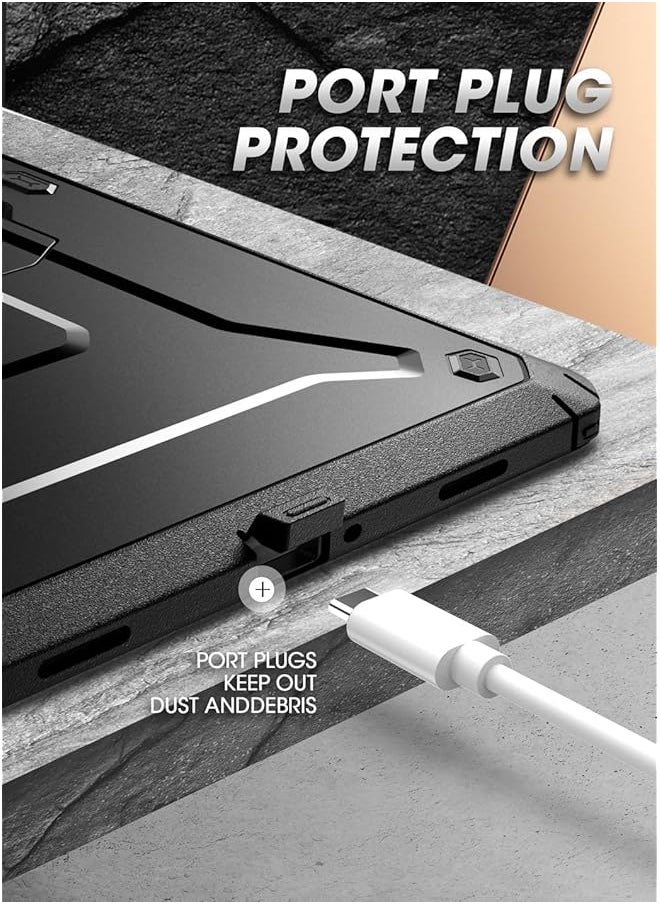 Unicorn Beetle Pro Case For Samsung Galaxy Tab A9 Plus 11 Inch 2023 With Built-In Screen Protector And Kickstand Full-Body Rugged Protective Case Black