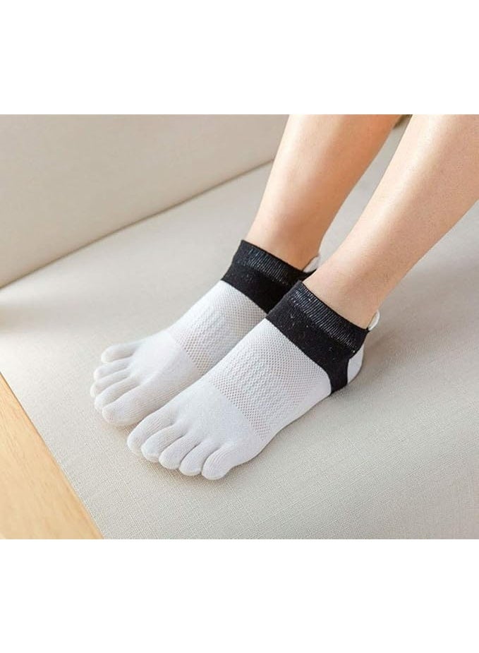 Women Toe Socks 5 Finger Cotton Wicking Athletic 6 Pack 3 Pack - Image 3