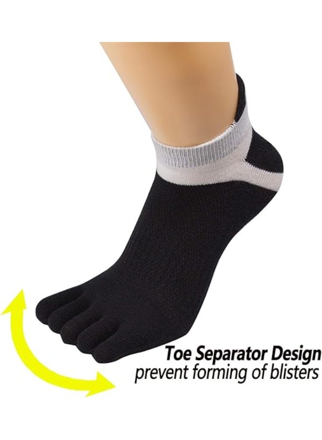 Women Toe Socks 5 Finger Cotton Wicking Athletic 6 Pack 3 Pack - Image 5