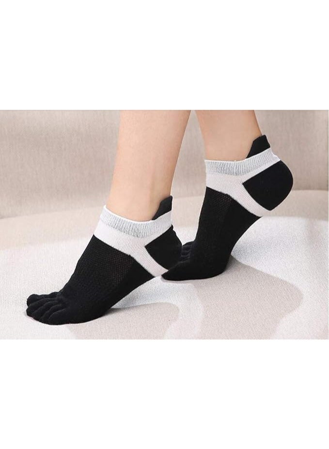 Women Toe Socks 5 Finger Cotton Wicking Athletic 6 Pack 3 Pack - Image 2