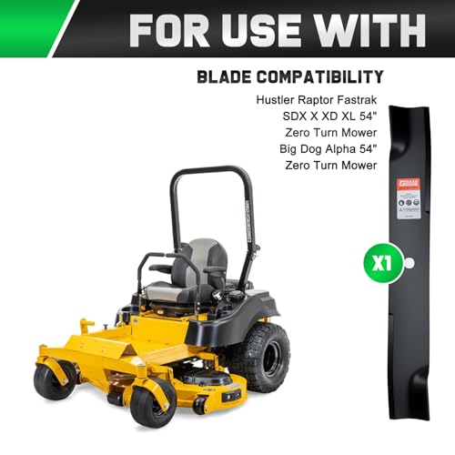 Grasscool 601124 Blades Compatible with Hustler Raptor Fastrak SDX X XD XL Big Dog Alpha 54" Zero Turn Mower Replace for 797704 797696 797712 606251 92 208 - Image 2