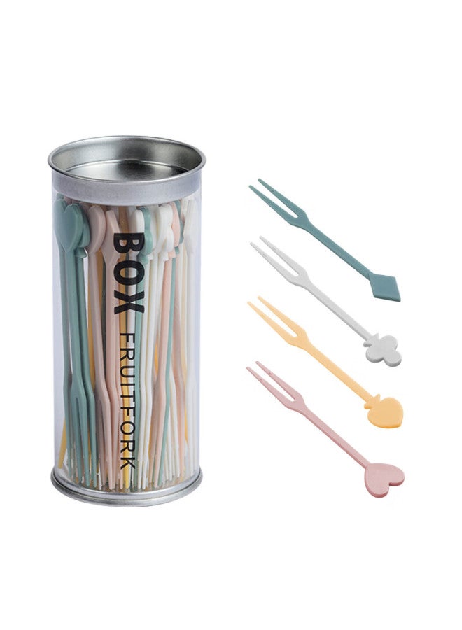 Onlycook Onlycook Disposable Fruit Forks, Food-grade Fruit Picks, Cake Forks, Dessert Forks With Fun Poker Design, 36-piece Set  - Image 1
