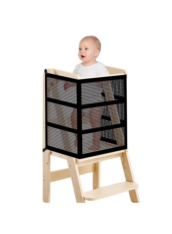 Rainmae Rainmae Toddler Learning Tower Safety Net, Safety Net Guard for Toddlers Tower, Step Tool Toddlers Tower Net with Four Sided Protection, Safety Netting for Kids Play, Enhanced Safety and Convenience  - Image 1