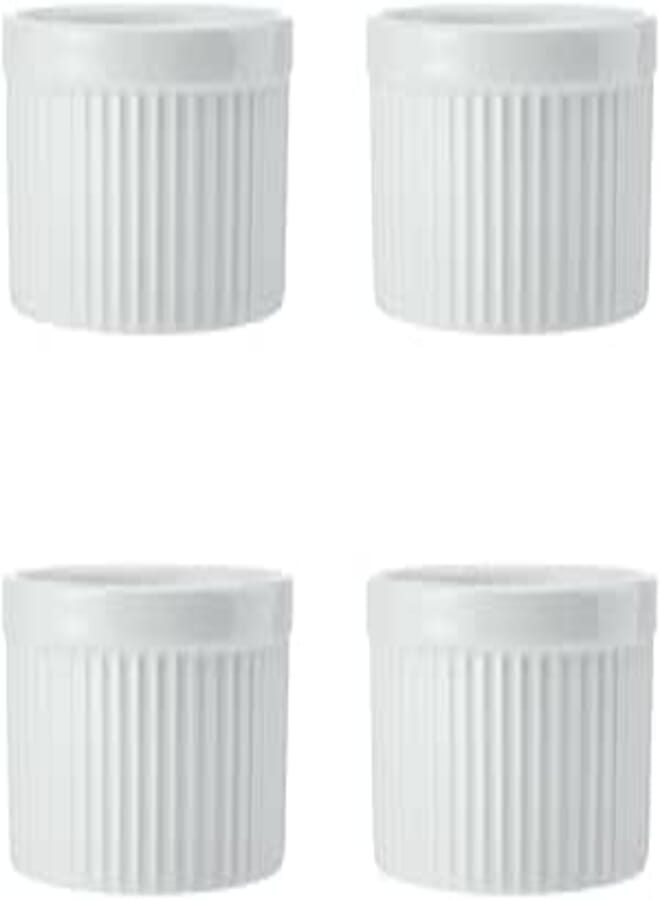 Mikasa Chalk 4pc Porcelain Ramekin Set, 10cm, Gift boxed