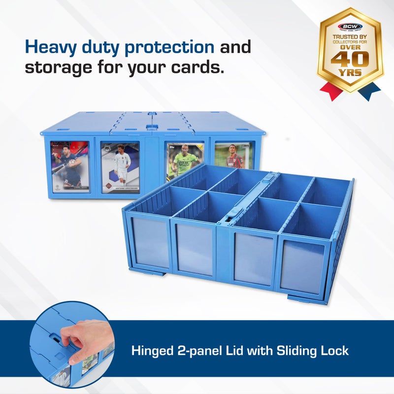 BCW Collectible Card Bin â€“ Blue | Holds 3200 Cards | Includes 4 Dividers | Storage for PokÃ©mon, MTG & Sports Cards - Image 2