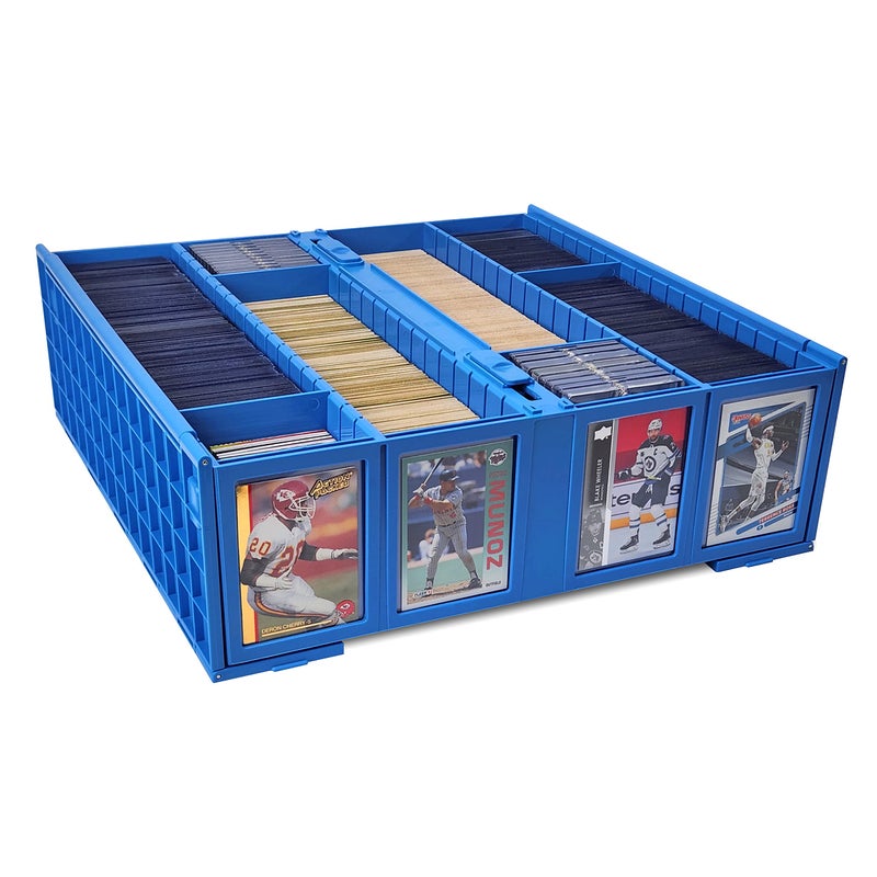 BCW Collectible Card Bin â€“ Blue | Holds 3200 Cards | Includes 4 Dividers | Storage for PokÃ©mon, MTG & Sports Cards - Image 1
