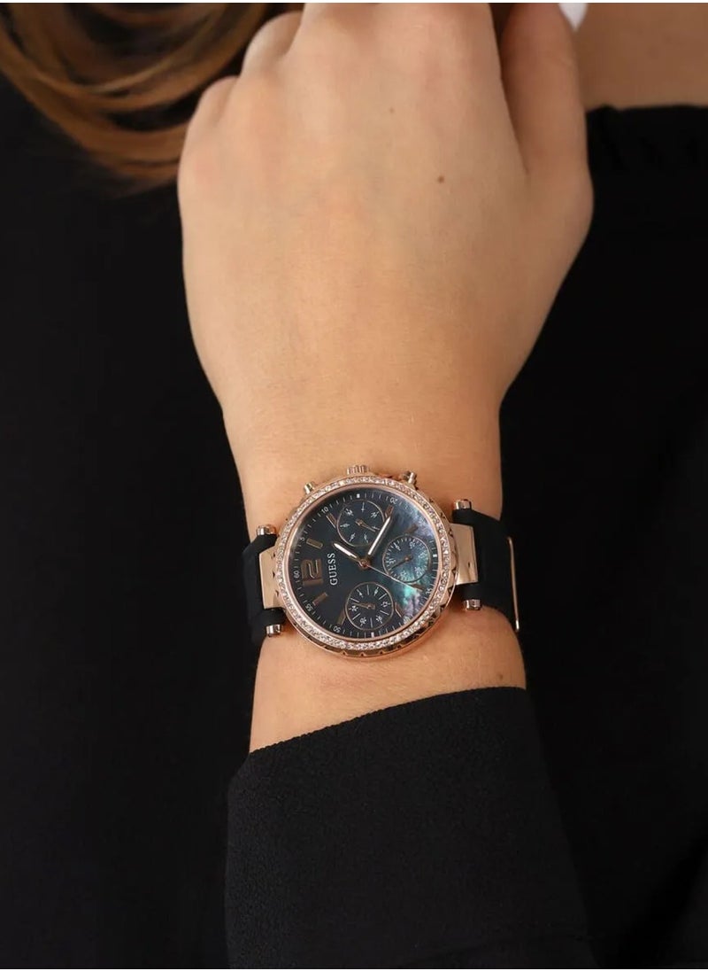 GUESS Women's Solstice Water Resistant Chronograph Watch GW0113L2 - 37 mm - Black  - Image 4