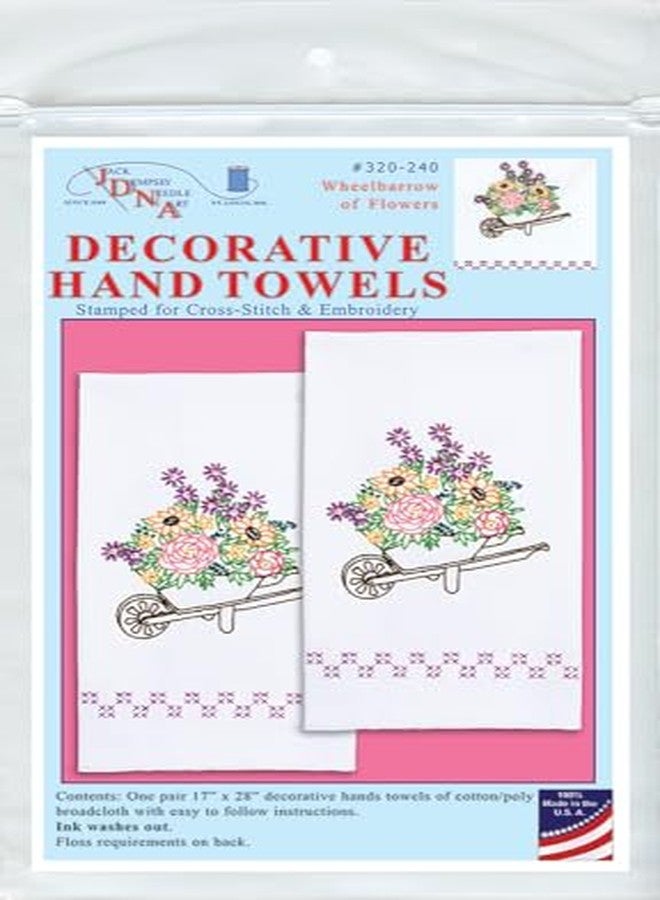 Jack Dempsey Needle Art Wheelbarrow Decorative Hand Towels - Image 3