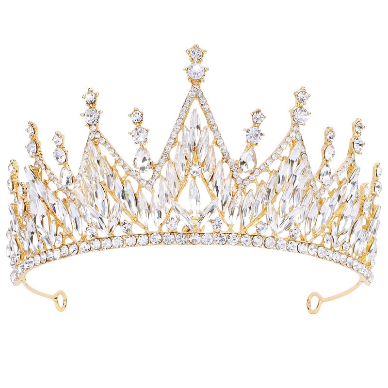 Didder Tiaras and Crowns for Women Gold Tiara Halloween Gothic Crown Prom Queen Crowns for Women Quinceanera Princess Crown Tiaras for Girls Pageant Birthday Party Crown Wedding Headpiece Tiaras for Bride