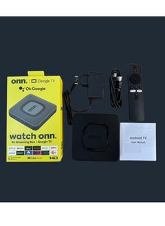ONN Android TV 4K UHD Streaming Device with Voice Remote Control & HDMI Cable – Google TV and Google Assistant Supported Android TV Box for Ultra HD 4K Streaming, YouTube, Netflix, Prime Video, Disney+ Compatibility  - Image 2