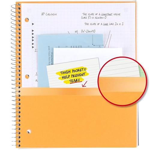 Five Star Spiral Notebook + Study App, 1 Subject, Graph Ruled Paper, 8-1/2" x 11", 100 Sheets, Fights Ink Bleed, Water Resistant Cover, Tidewater Blue (06190AA4) - Image 5