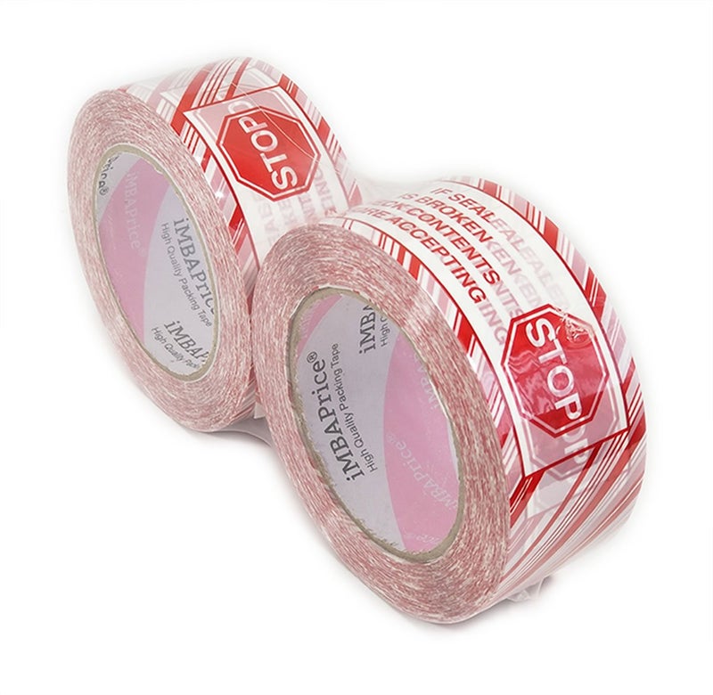 iMBAPrice IC-2M-SS-TAPE-2PK Stop Sign Sealing Tape - Pre-Printed Message "IF Seal is Broken Check Contents Before Accepting" 2 Roll of 110 Yards Wide Security Shipping Packing Tape, 2" x 330' - Image 4
