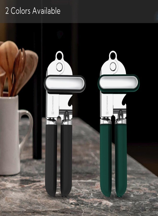 KITCHENDAO فتاحة علب يدوية من كيتشنداو، بشفرة ساندفيك 12C27 فائقة الحدة، فتاحة علب يدوية مزودة بمغناطيس، حافة قطع ناعمة، مقبض مريح، مقبض كبير الحجم مناسب لكبار السن ومرضى التهاب المفاصل، سهلة الاستخدام، لون أخضر - Image 5