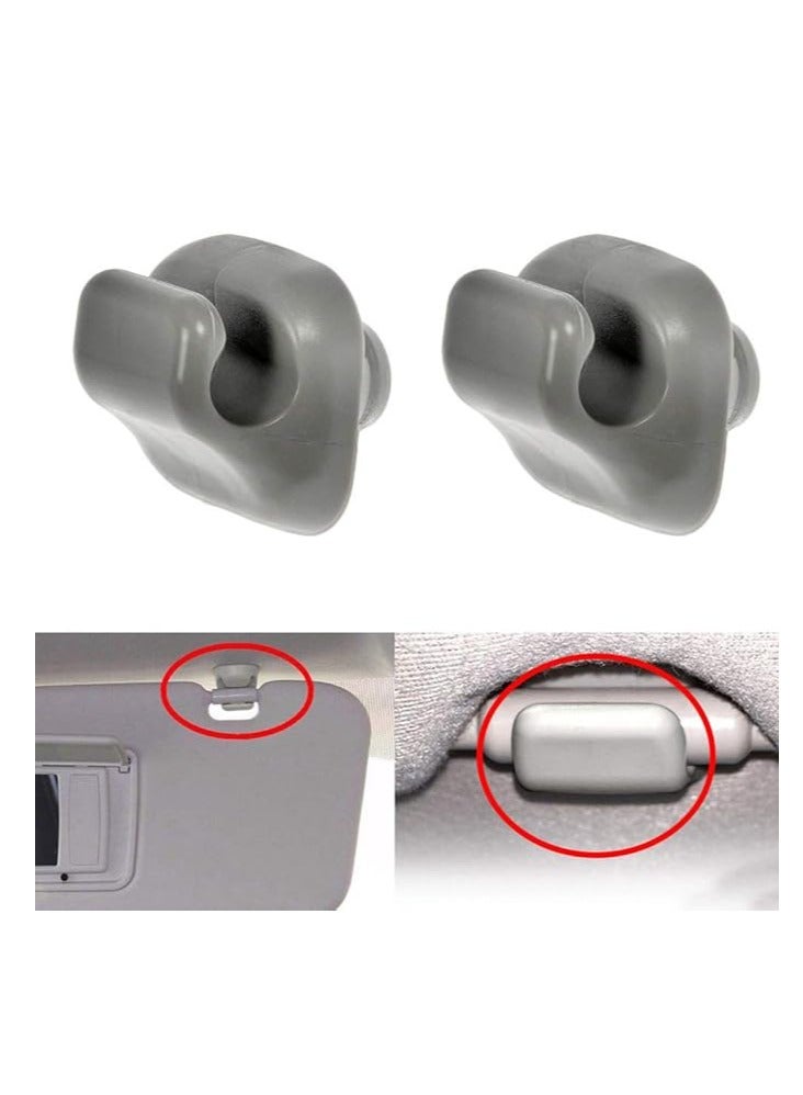 2 قطعة حامل مشبك حاجب الشمس العالمي للسيارة حامل حاجب الشمس مشابك خطاف حاجب الشمس بديل مناسب لسيارة هوندا أكورد 98-07 وسيفيك 96-04 وسي آر في 07-11 - Image 1