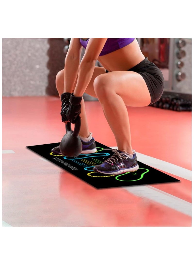 SYOSI - Squat Mat, Squat Step Positions Knee Matmsquat mat with foot position mat for exercise equipment, 31.5 x 14in squat Leg muscle aiming, Kettlebell weightlifting squat mat, Training gluteal muscle pad - Image 1