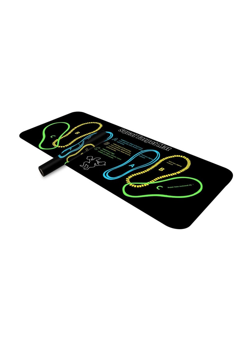 SYOSI - Squat Mat, Squat Step Positions Knee Matmsquat mat with foot position mat for exercise equipment, 31.5 x 14in squat Leg muscle aiming, Kettlebell weightlifting squat mat, Training gluteal muscle pad - Image 1