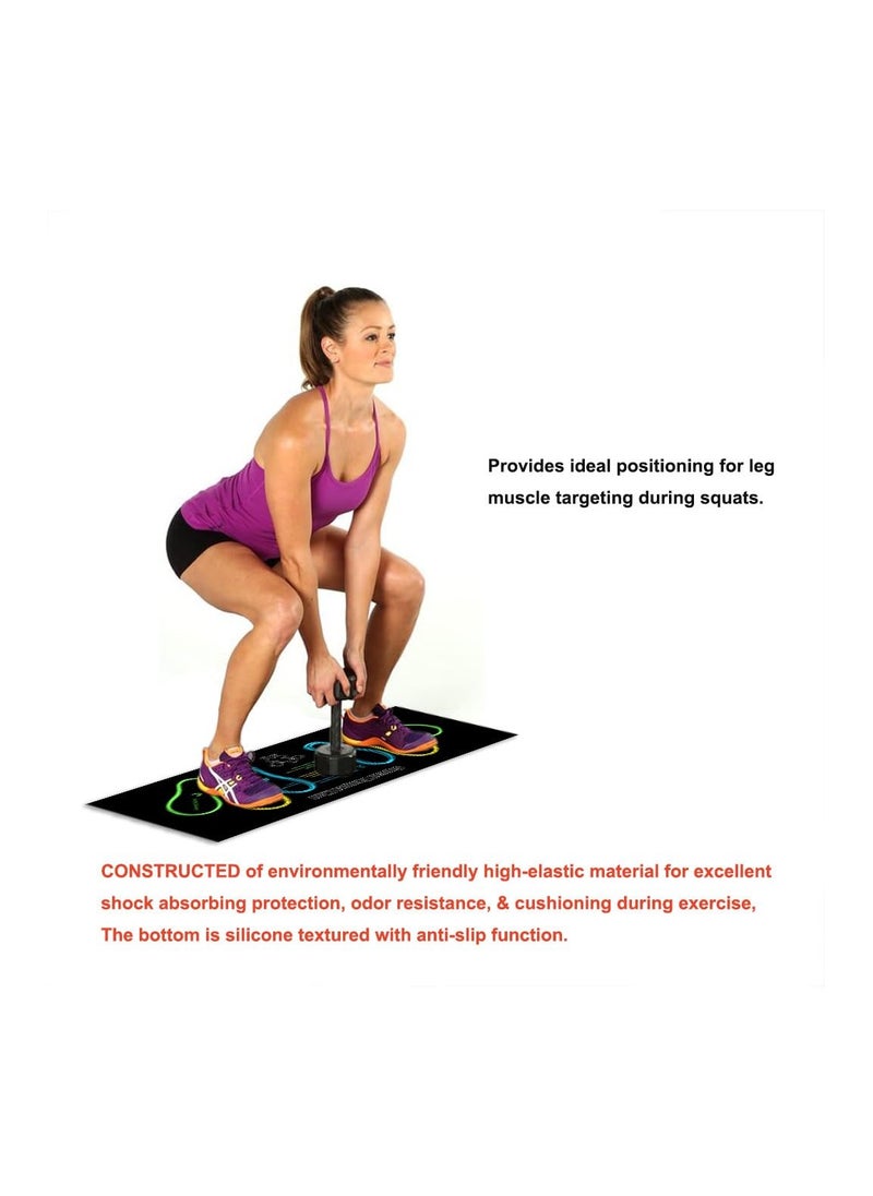 SYOSI - Squat Mat, Squat Step Positions Knee Matmsquat mat with foot position mat for exercise equipment, 31.5 x 14in squat Leg muscle aiming, Kettlebell weightlifting squat mat, Training gluteal muscle pad - Image 1