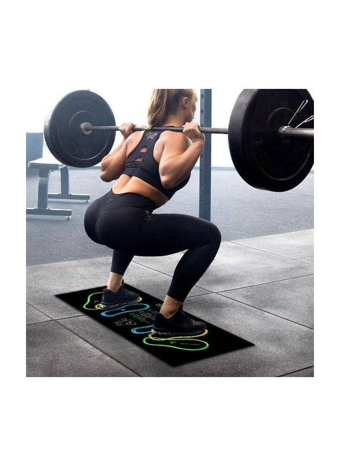SYOSI - Squat Mat, Squat Step Positions Knee Matmsquat mat with foot position mat for exercise equipment, 31.5 x 14in squat Leg muscle aiming, Kettlebell weightlifting squat mat, Training gluteal muscle pad - Image 1