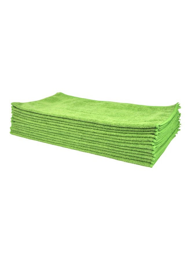 Eurow Utility Terry Weave 16 x 16in 240 GSM Microfiber Cleaning Towels Green 12-Pack - Image 4
