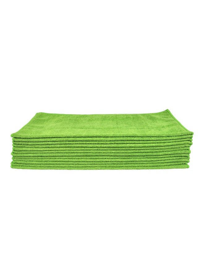 Eurow Utility Terry Weave 16 x 16in 240 GSM Microfiber Cleaning Towels Green 12-Pack - Image 5