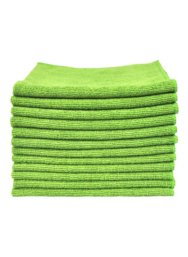 Eurow Utility Terry Weave 16 x 16in 240 GSM Microfiber Cleaning Towels Green 12-Pack - Image 3