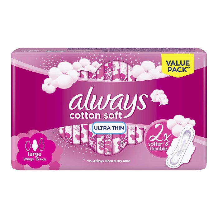 Always Napkin Cotton Soft Ultra Large 16's