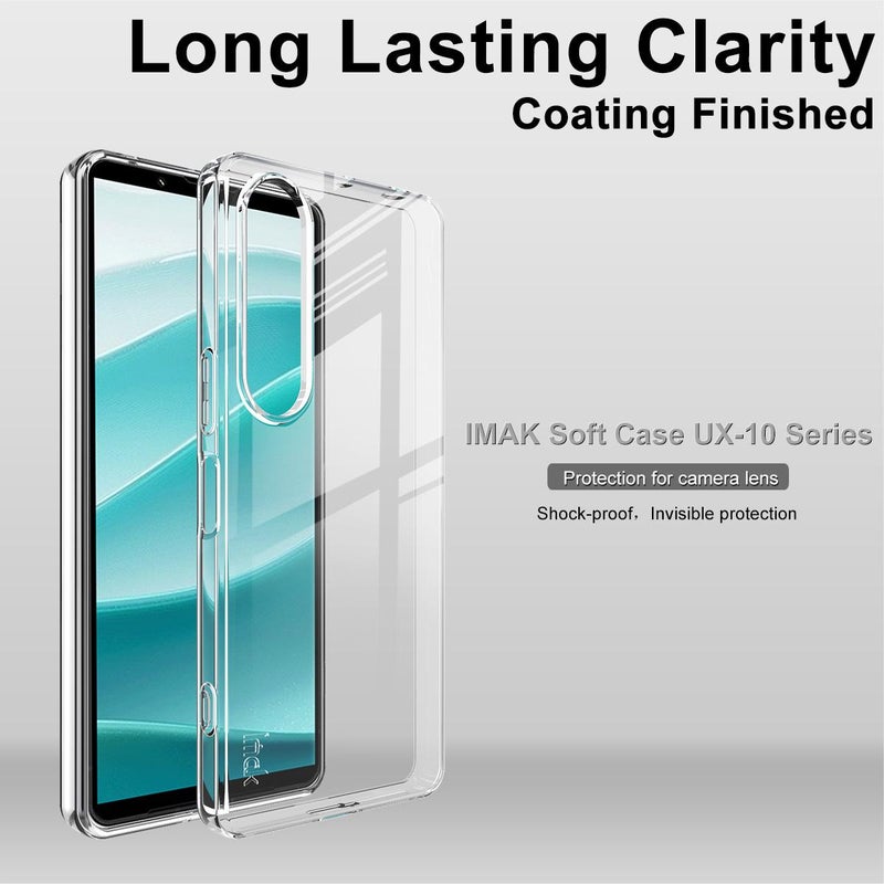 إيماك جراب شفاف مقاوم للصدمات من مادة TPU لهاتف Sony Xperia 1 Vii Ux-10 Series (شفاف) - Image 3