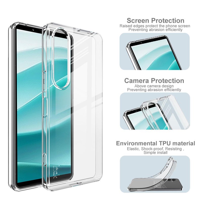 إيماك جراب شفاف مقاوم للصدمات من مادة TPU لهاتف Sony Xperia 1 Vii Ux-10 Series (شفاف) - Image 5