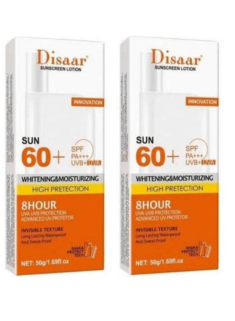 ديسار واقي شمس ومبيض ومرطب للبشرة بعامل حماية من أشعة الشمس 60 درجة 50 جرام - Image 1
