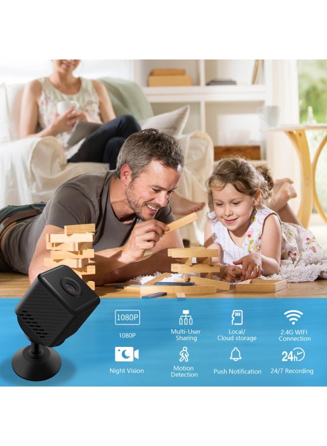 Generic Security Camera, 1080P HD Home Wireless Small Camera, Indoor WiFi Nanny Cam with Motion Detection and Night Vision, 130° Wide Angle, App Alerts, Cloud and SD Storage, Suitable for Kids, Elderly and Pets - Image 3