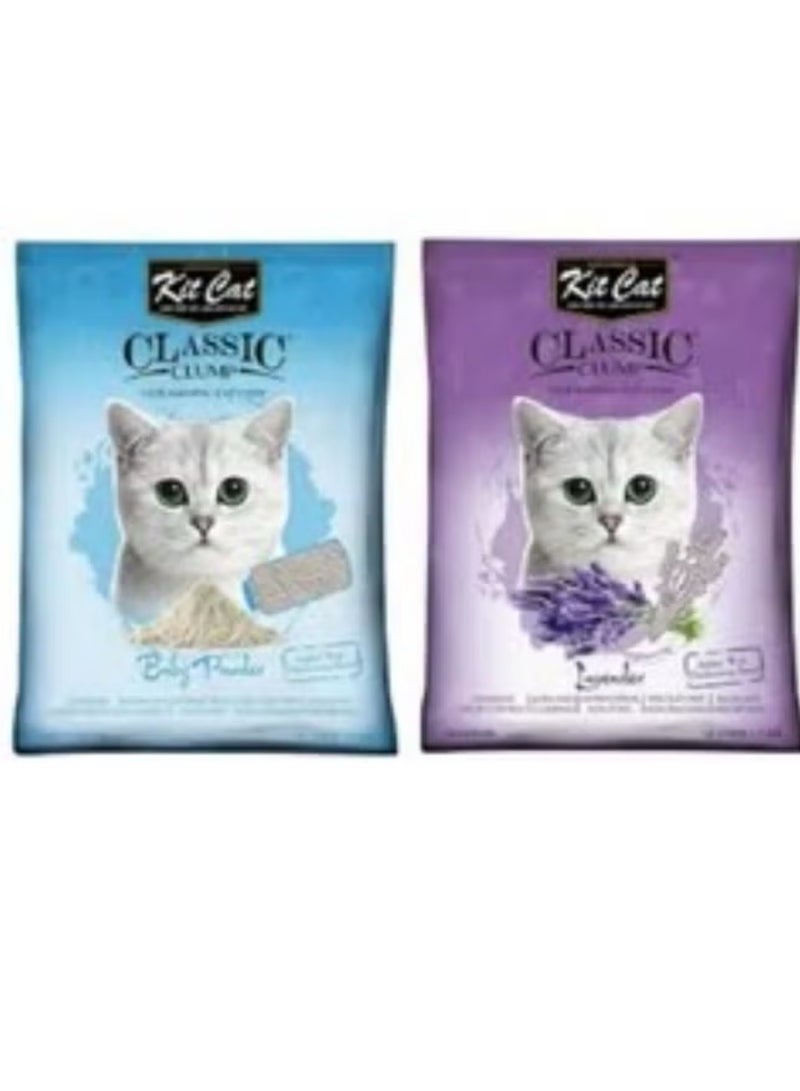Kit Cat 2PES Classic Clump Lavender baby powder Cat 10L