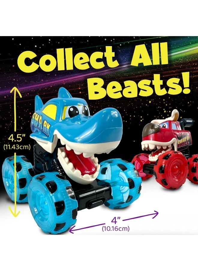 DEXO Shark Monster Truck Toy with Light-Up Wheels and Chomping Action Pull Back Monster Vehicle Fun Birthday Gift for Kids Boys and Girls Ages 3+ - Image 2