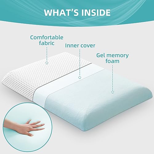 AOTOZE Ultra Thin & Flat Memory Foam Pillow 2.4 Inch Hight,Low Profile Slim & Thin Pillow for Stomach Sleeper,Side Sleeper,Oeko-TEX & CertiPUR-US Double Certification 23.5 x 15.5 x 2.4 Inches - Image 3