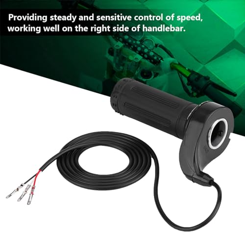 Klanata 7/8" (22.5mm) Full Twist Throttle for E-Bike & Electric Scooter, Universal 3-Wire Speed Control Accelerator Handle Grip for 24V 36V 48V 72V Bicycles, Pocket Bikes, Mini Chopper & Go Kart - Image 4