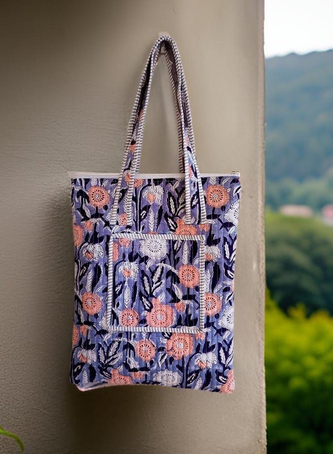 رانجريز حقيبة حمل نسائية من القطن مبطن مصنوعة يدويًا من رانجريز، حقيبة كتف للتسوق مقاس 18 بوصة × 4 بوصة × 16 بوصة - Image 4